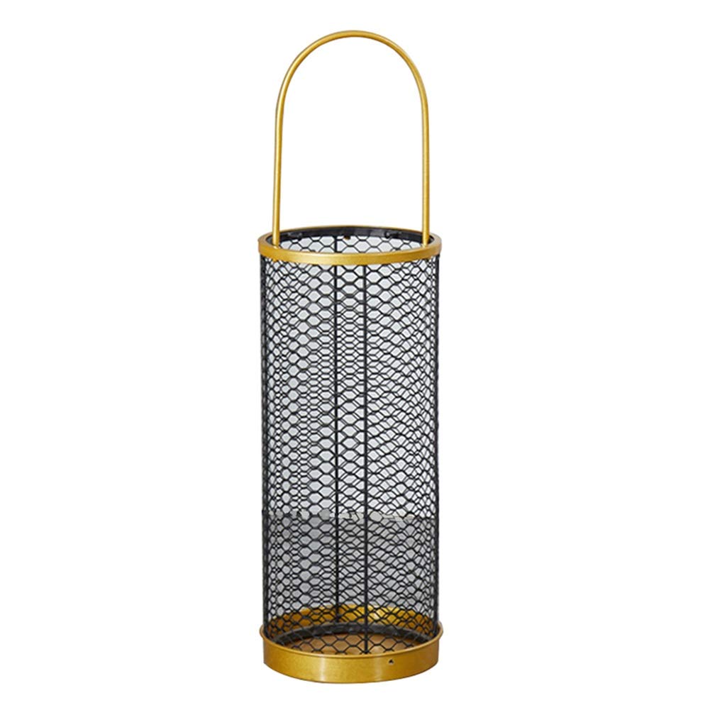 Porte-parapluie en métal doré au design moderne et finitions de luxe