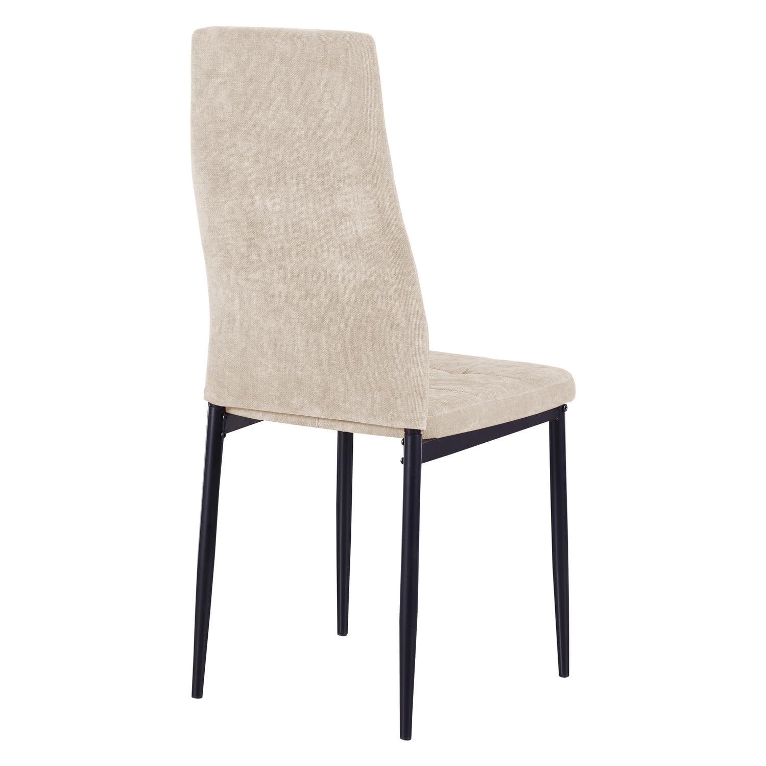 WeHome - Sedie di Tessuto Milano, Set da 4 Sedie Design per Sala da Pranzo, Sedie da Cucina, Ufficio, Sala d'Attesa, Camera da Letto, Cucina completa, Arredamento casa (Beige)