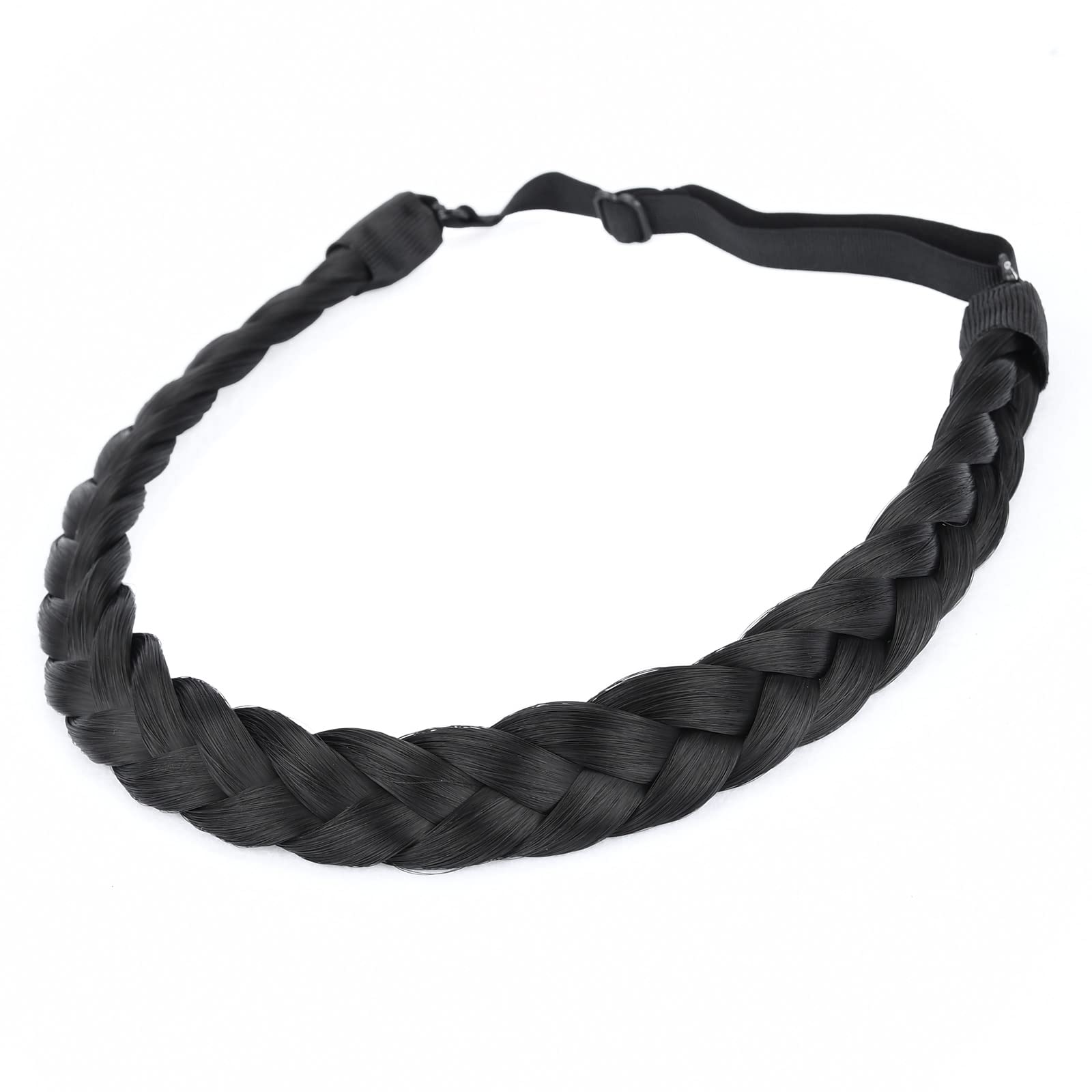Gledola Thin 2 Strands Fishtail Plaited Braids Headband Braided Synthetic Hair Elastic Stretch