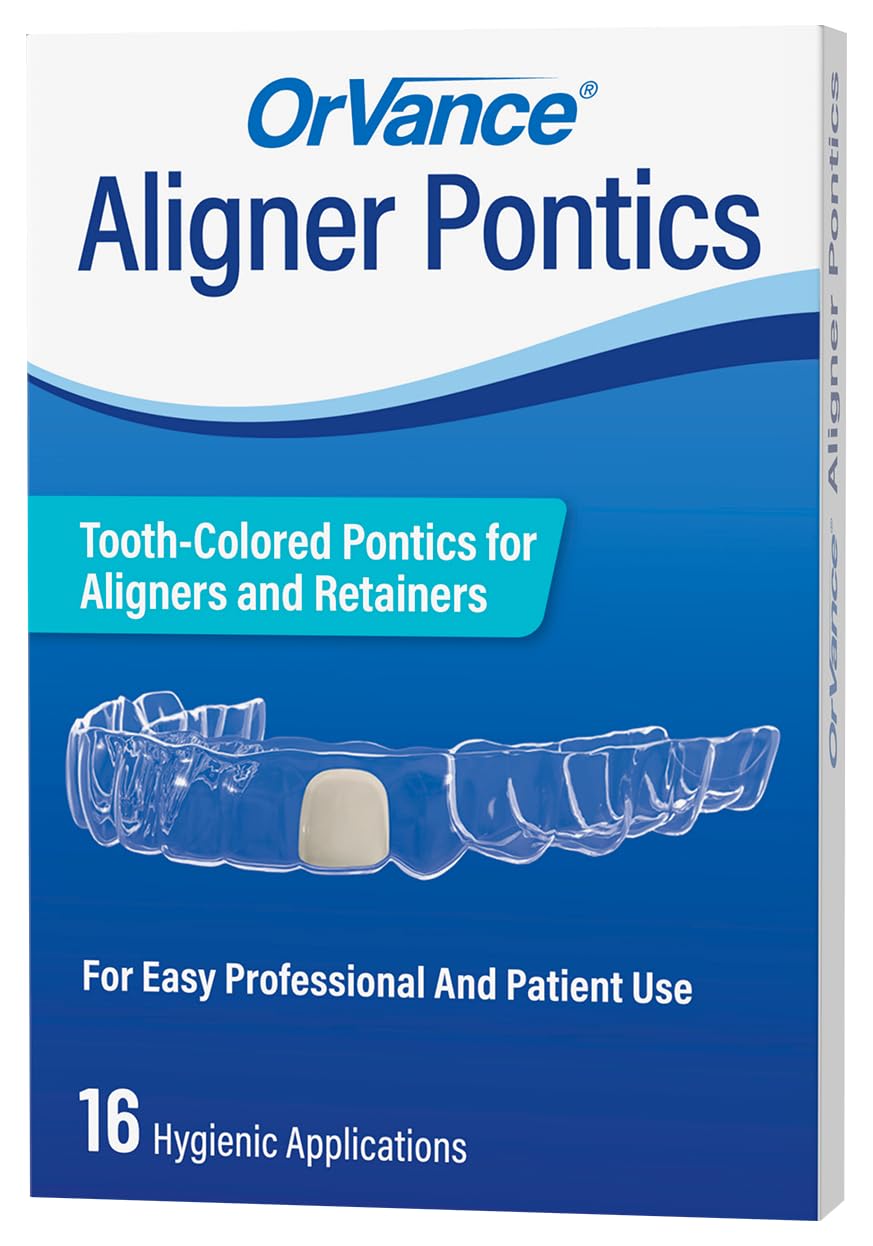 Aligner Pontics | Temporary Tooth Replacement for Aligner Trays and Retainers During Orthodontic Treatment (16 Pieces)