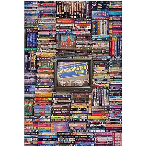 Blockbuster Era 1000-Piece Jigsaw Puzzle, Brain Teaser for Kids and Adults | 28 x 20 Inches Cover