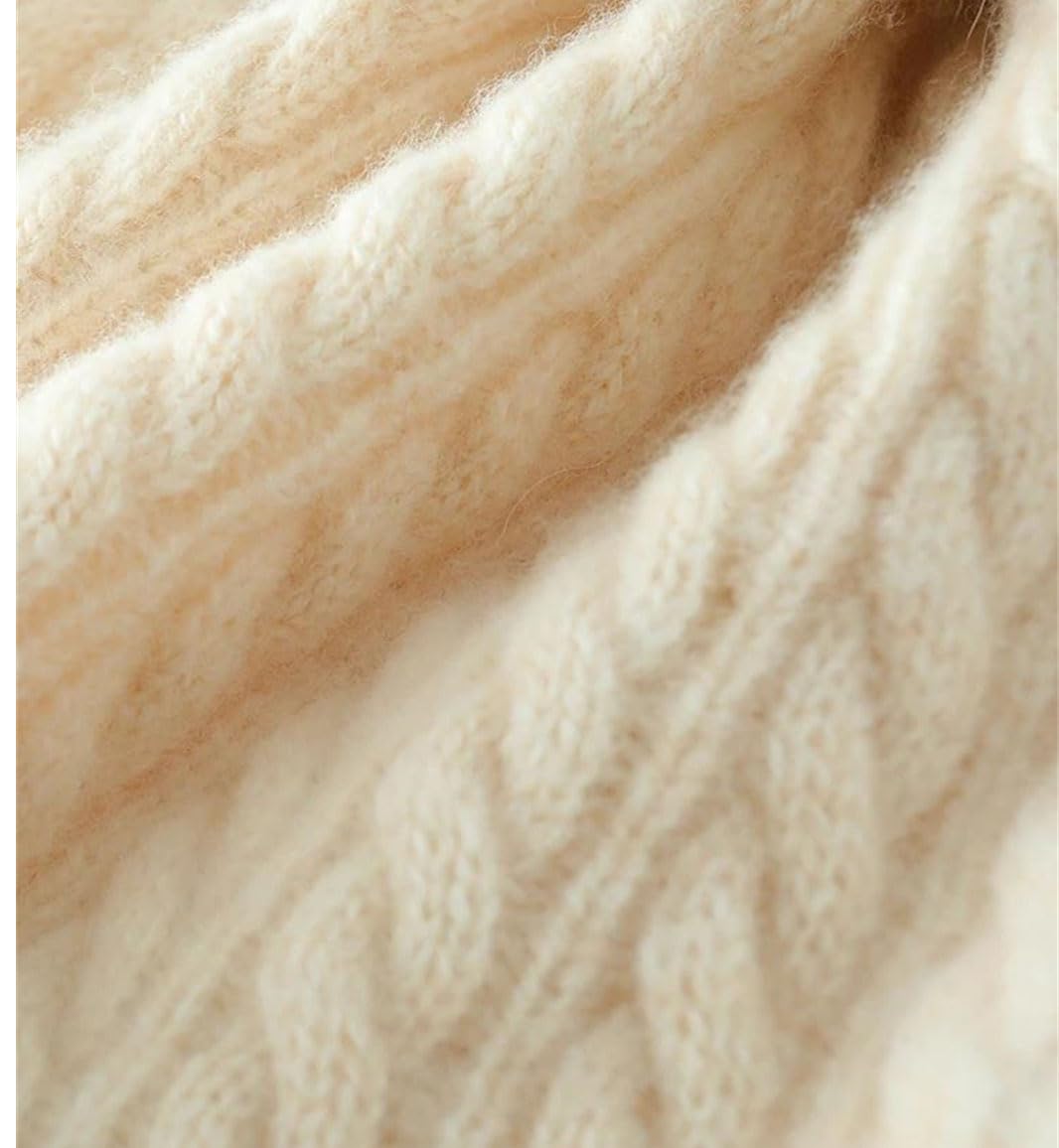 Gorro de lana para mujer, grueso y cálido, con textura, para invierno, casual, suave