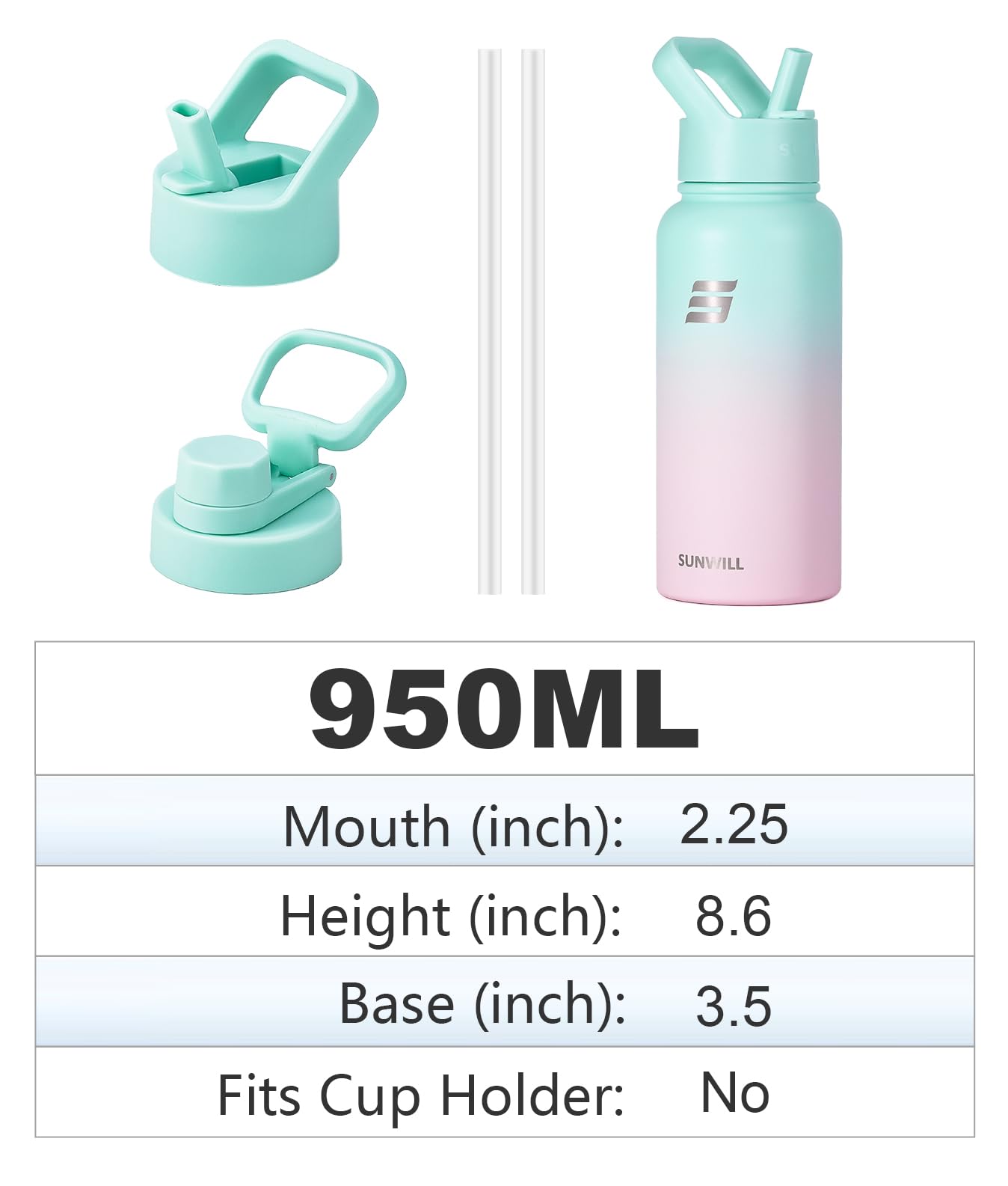SUNWILL Metal Water Bottle 1l Stainless Steel - Image 4
