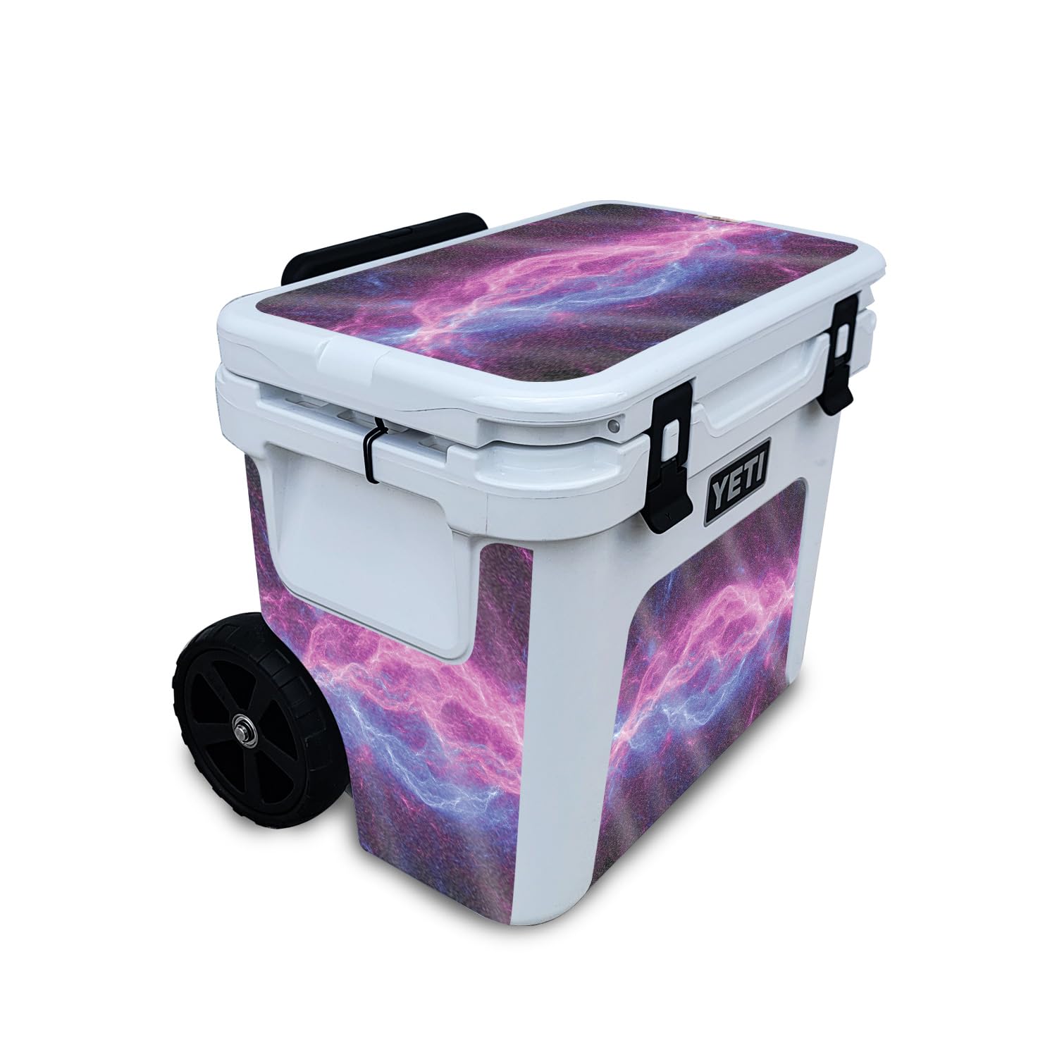 Glossy Glitter Skin Compatible with Yeti Roadie 32 Wheeled Cooler - Raw Energy - Premium 3M Vinyl Protective Wrap Decal Cover - Easy to Apply | Crafted in The USA by MightySkins