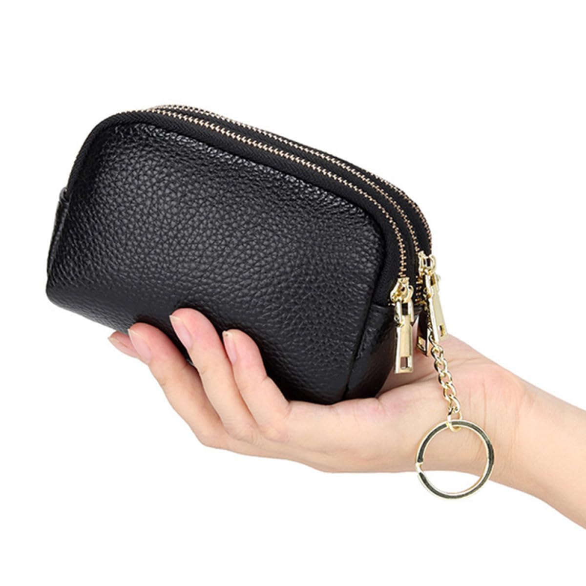 GALPADA 3 Piezas Cartera Billetera De Hombre Monedero Pequeño Billetera con Cremallera para Hombre as De Cuero Originales Cambiar a Bolsa De Monedas Piel Genuina