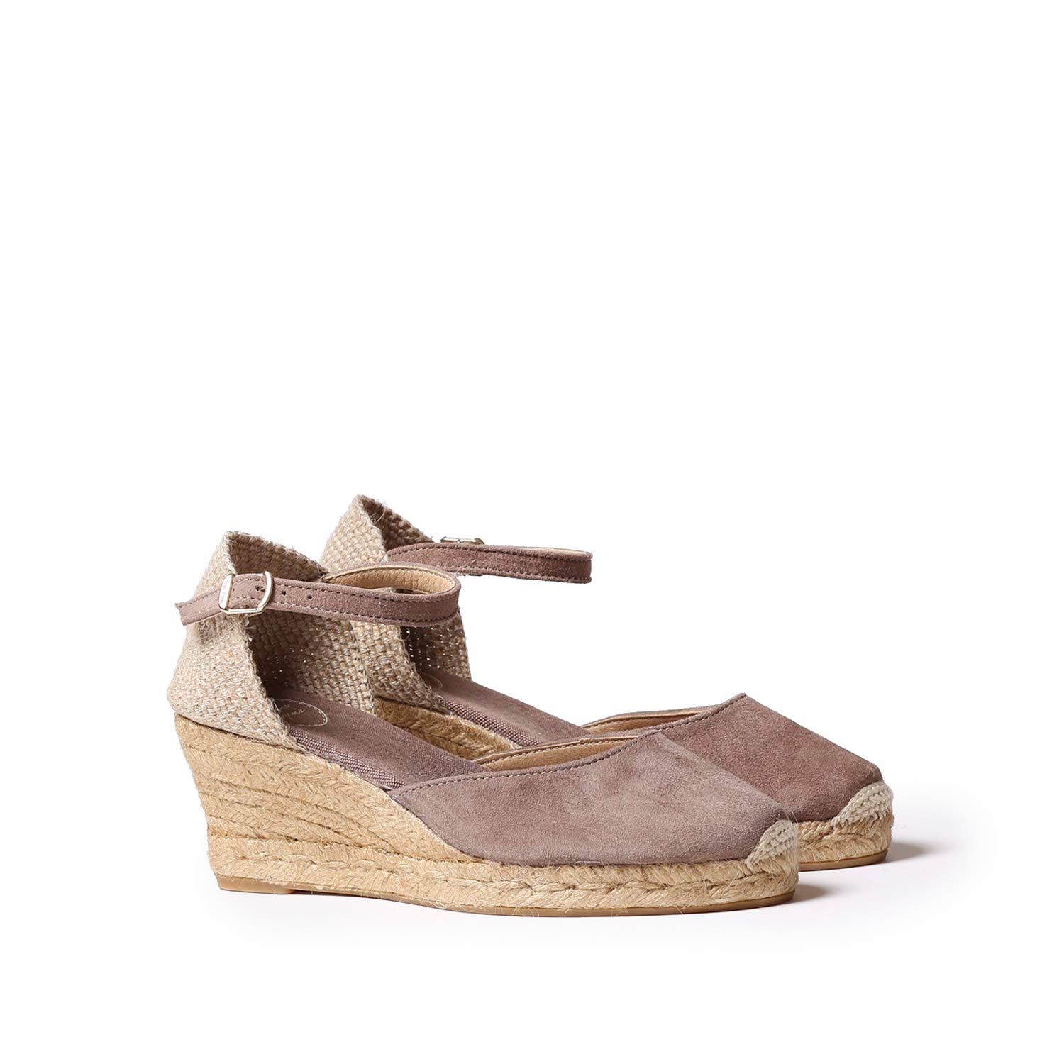 Toni Pons Lloret-5 - Keil-Espadrille für Damen in Uni-Tönen Veloursleder.