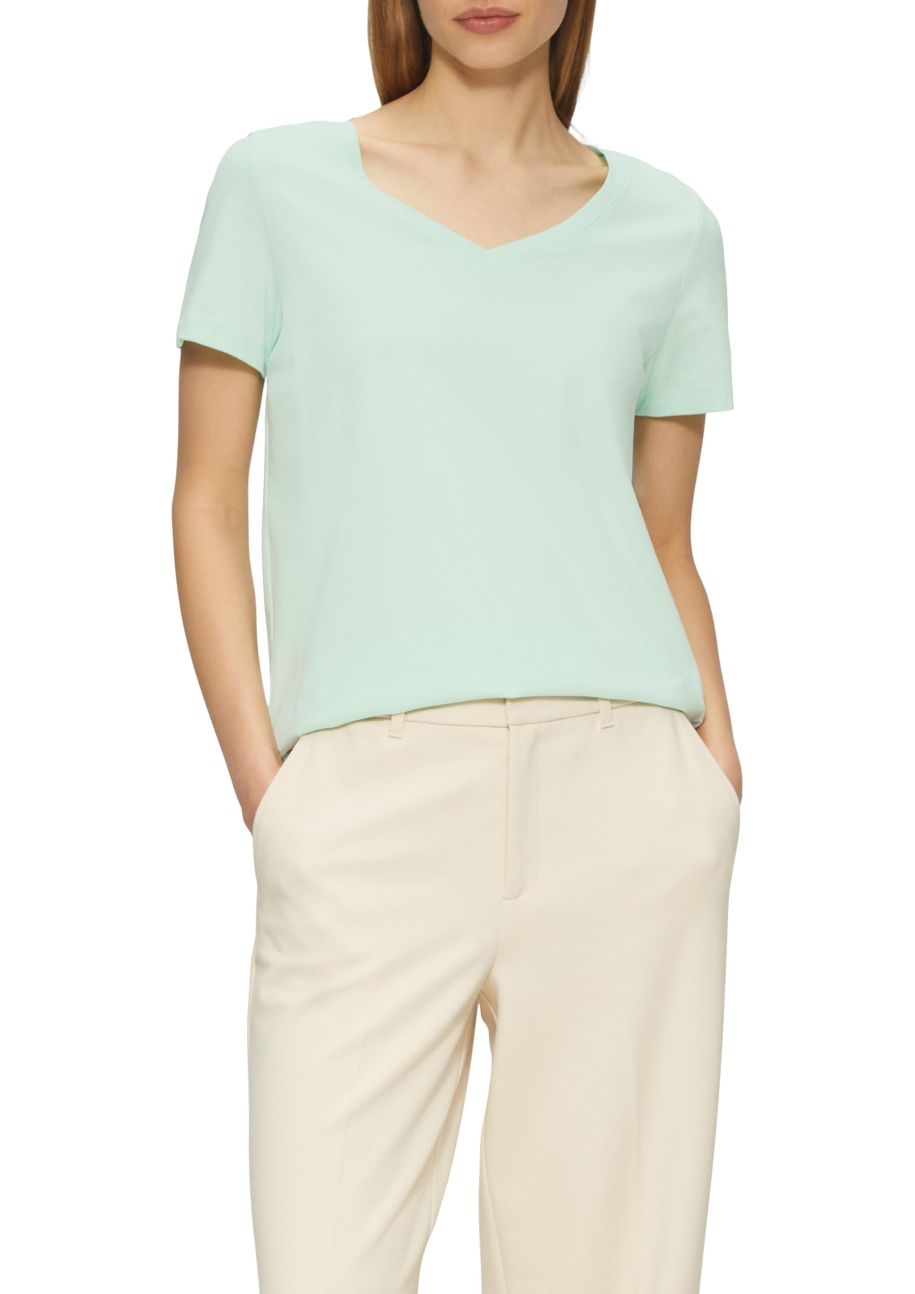 s.Oliver Women's V-Neck T-Shirt - Simple & Comfortable for Everyday & Office, 6505, 10