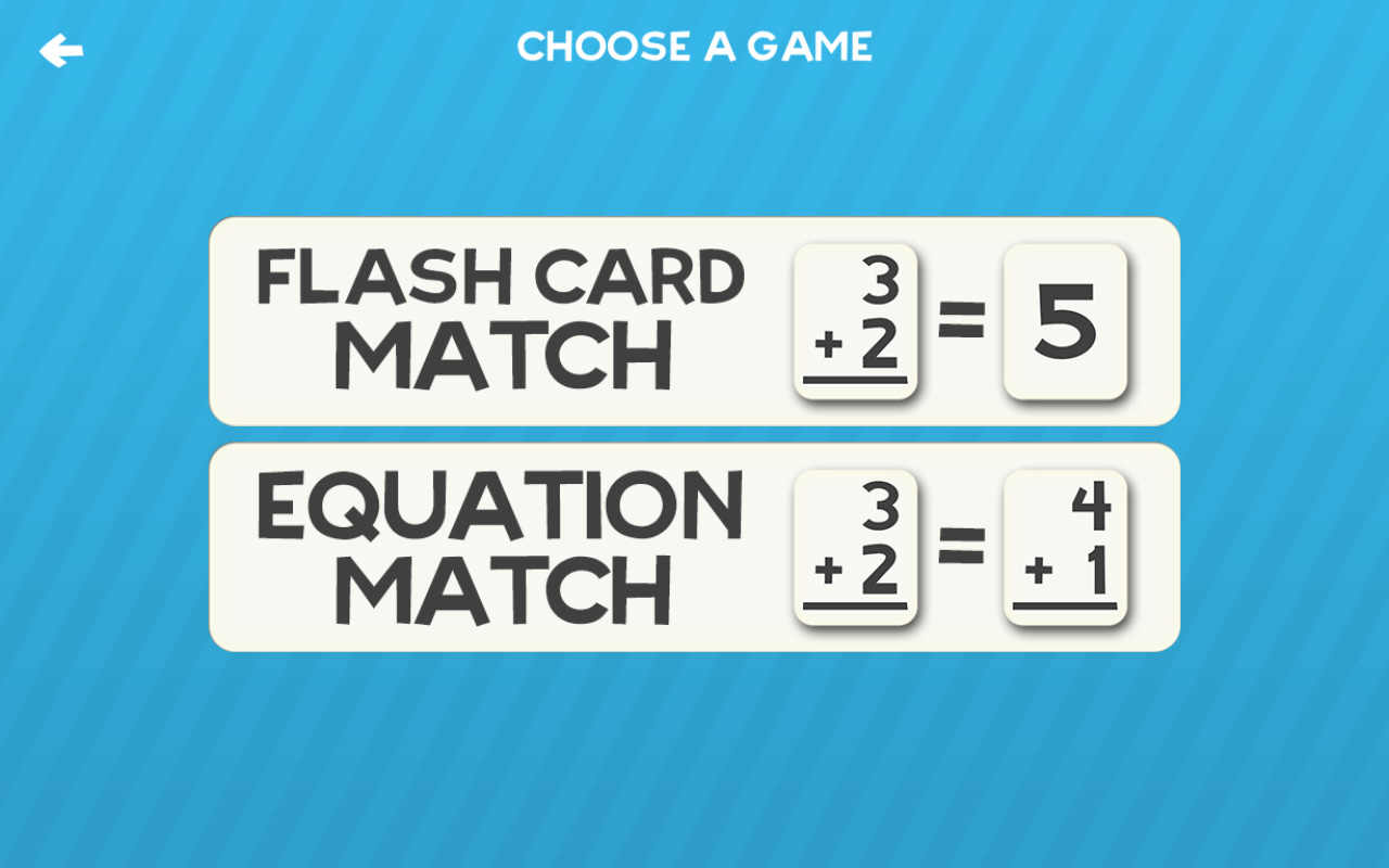 Addition and Subtraction Flash Card Quiz and Match Games for Kids in