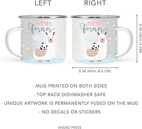 Vista 111 de Andaz Press Taza de café de acero inoxidable con temática de alpaca de llama de 11 onzas, regalo de broma, colorido bohemio con gráficos de llama