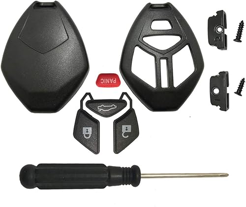 Miniatura 4 de Horande Replacement Key Fob Cover Case fits for Mitsubishi Eclipse Galant Lancer Outlander Keyless Entry Key Fob Shell (2PCS)