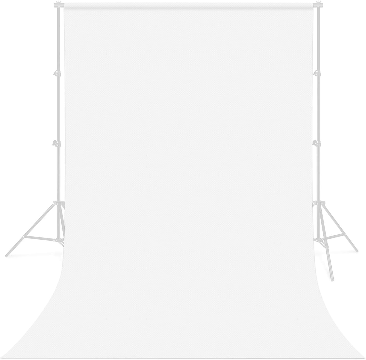 Hpusn Photography White Backdrop Background: 6 x 9 ft Black Non-Woven Fabric Backdrop Background Screen for Photo Video Studio&Video and Televison(Background Only)