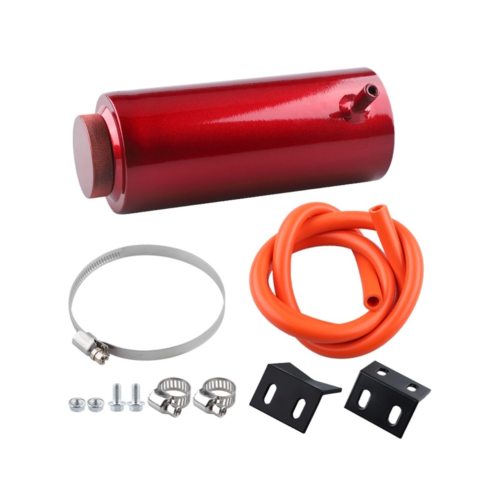 Uniwersalny Zbiornik Na Płyn Chłodniczy, 800 Ml, Zbiornik Wyrównawczy, Butelka Wychwytująca Nadmiar Płynu Chłodzącego, Zbiornik Przelewowy, Aluminium(Red)