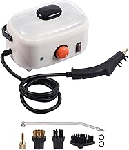 Funien limpador a vapor, Limpador a vapor portátil portátil 2L, tanque de água de alta temperatura, 3 bar, máquina de limpeza a vapor pressurizada com cabeças de escova para cozinha, banheiro, ar con