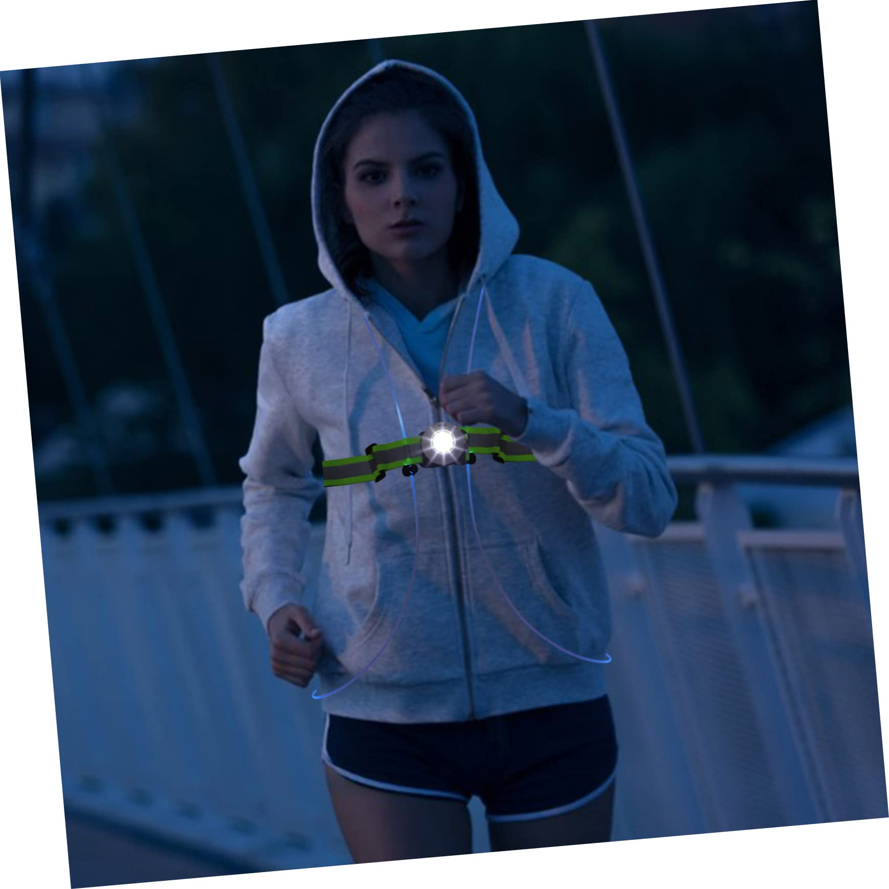 Reflektierender Laufweste Gürtel mit LED Licht, 1200mah, Polyester Abs