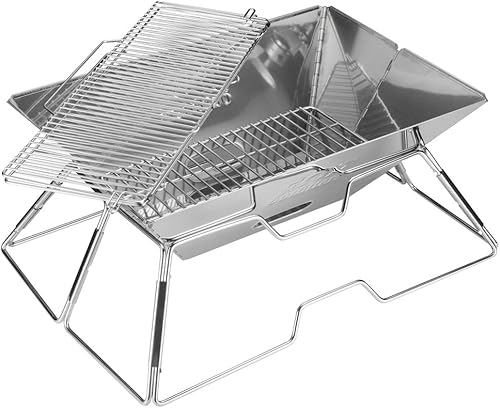 Miniatura 2 de Parrilla plegable del carbón de leña del acero inoxidable de Fox Outfitters, grande