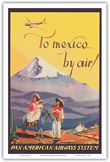 To Mexico by Air! - Pan American Airways System - Pico de Orizaba (Citlaltépetl) Mountain - Vintage Airline Travel Poster c.1937 - Master Art Print (Unframed) 12in x 18in