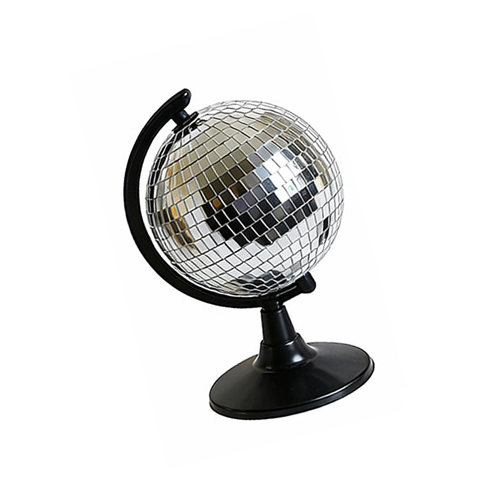 our fave Disco Ball Globes Statues Mirrour Disco Ball Globes Sculpture with Base Desktop Ornament for Home Party Decors Sculpture