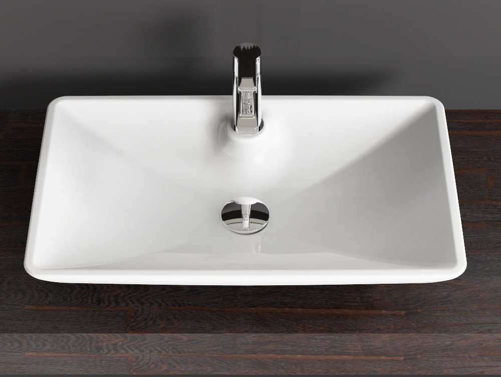 Aqua Bagno | Design Waschbecken in Weiß, Aufsatzwaschbecken