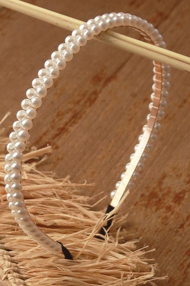 Graceful White Pearl Beads Metal Decoration Hair Band for Kids, Girls and Women/Beautiful Metal White Pearl Headband for Women (Pack Of 1)) (B0CVJ5WCM2) Amazon Price History, Amazon Price Tracker