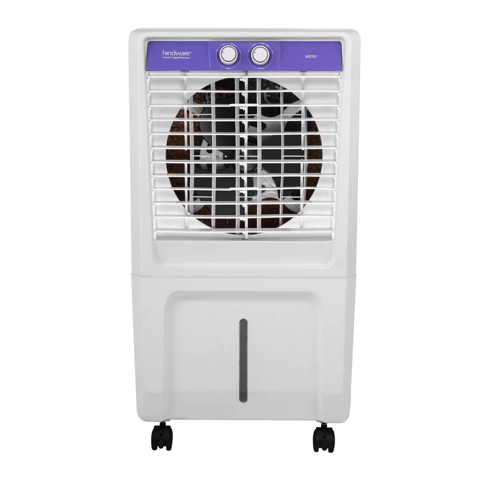 Hindware Smart Appliances Xeno 58L Personal Air cooler | Fan Based | 13 Inc. Fan Blade and Ice Chamber | White & Lavender-image-12