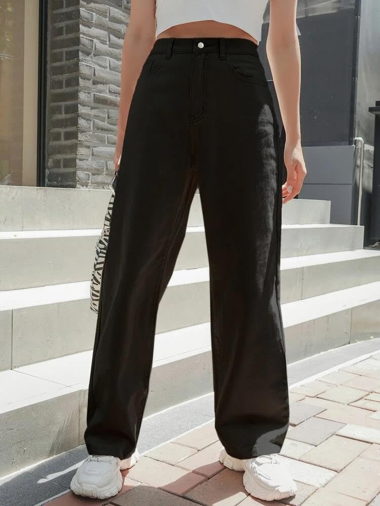 Image of KOTTY Mid Rise Regular Fit Jeans - Tailored Straight Leg Look for Women