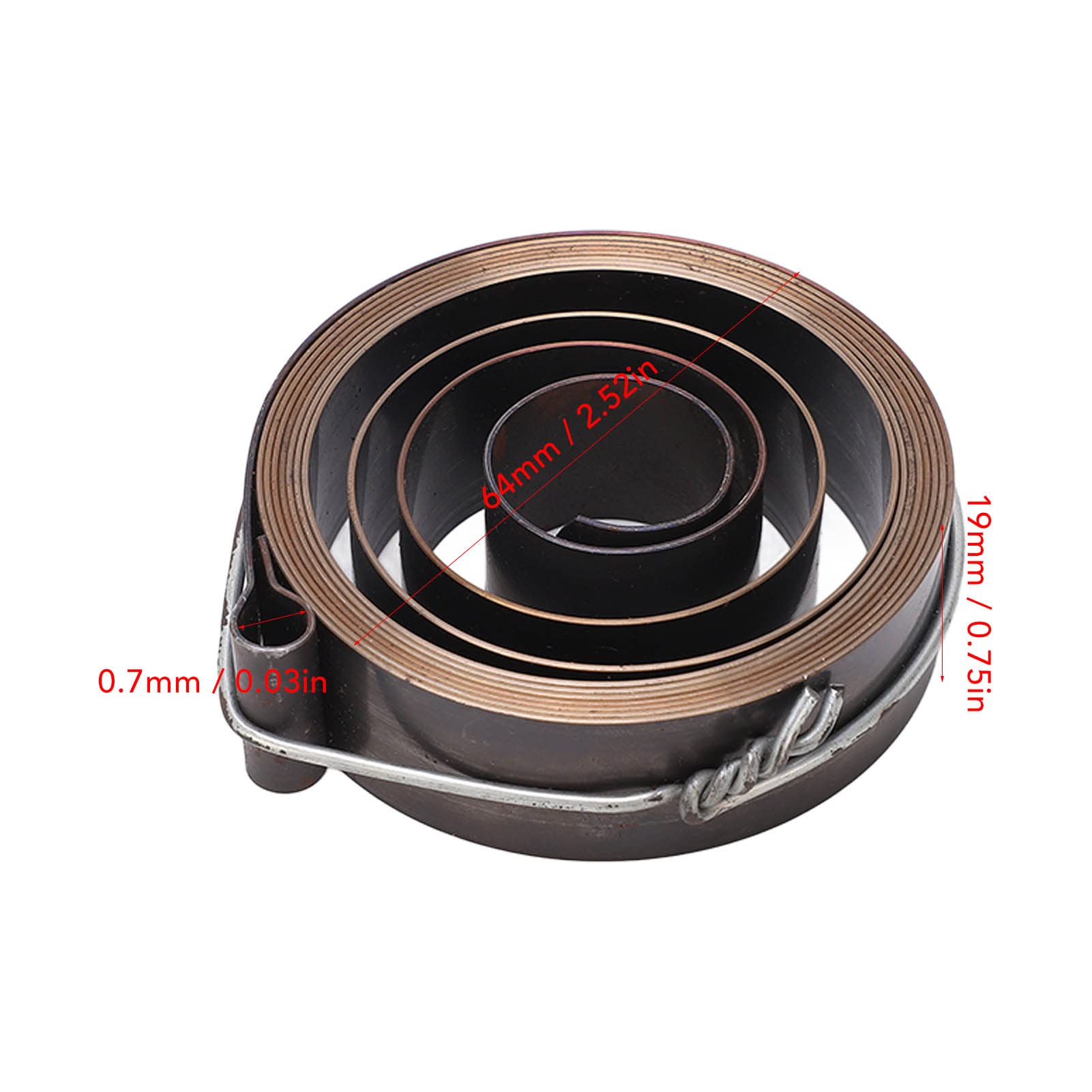 Molla per trapano a colonna, diametro esterno 64 mm, larghezza 19 mm, bobina di ritorno per sostituzione