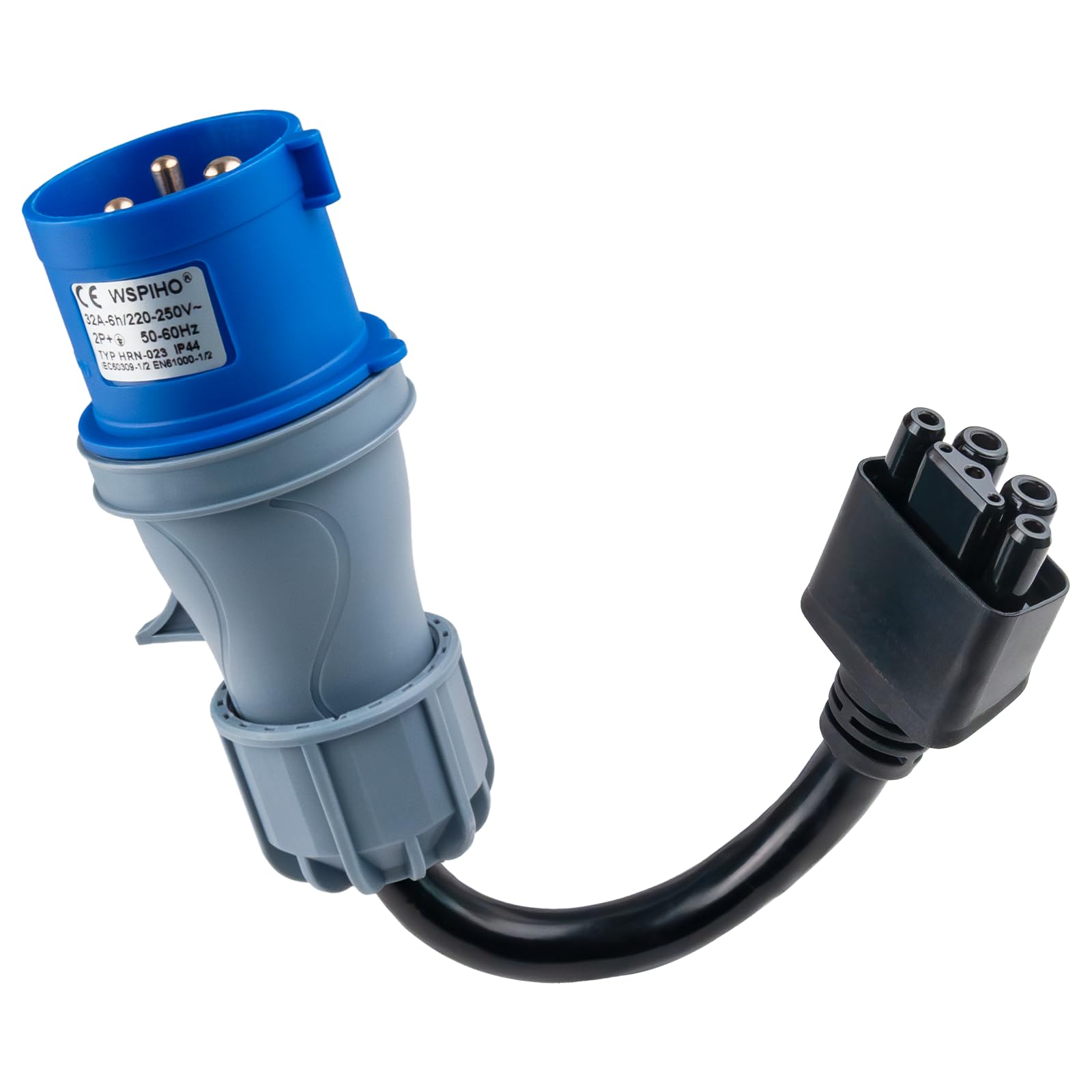 Tesla Adaptateur vers adaptateur CEE 3 broches 32 A, câble d'extension portable CEE 0,3 m, adaptateur Tesla Charger pour EV (3 broches 32 A)