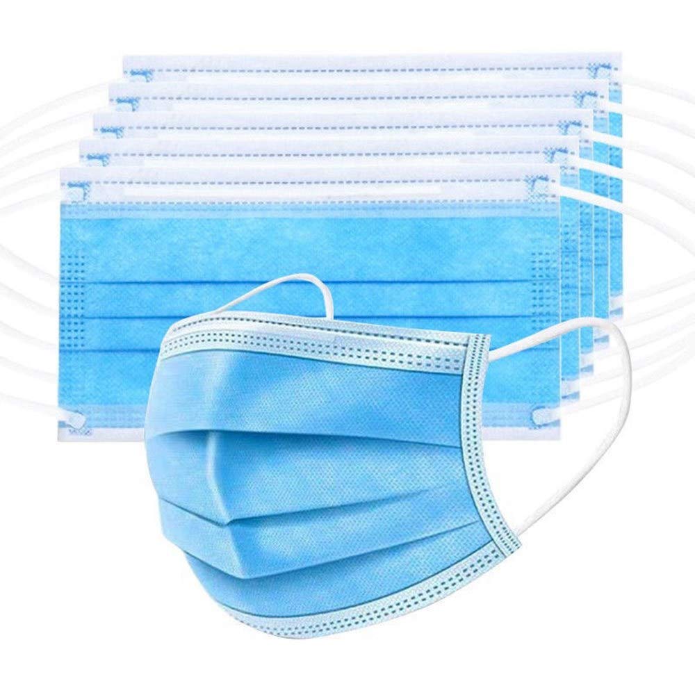 Non-woven 3 layers of disposable dust (50), a pack of 50/pcs, anti-particle, anti-drip, anti-pollen, dust-proof, breathable (50)