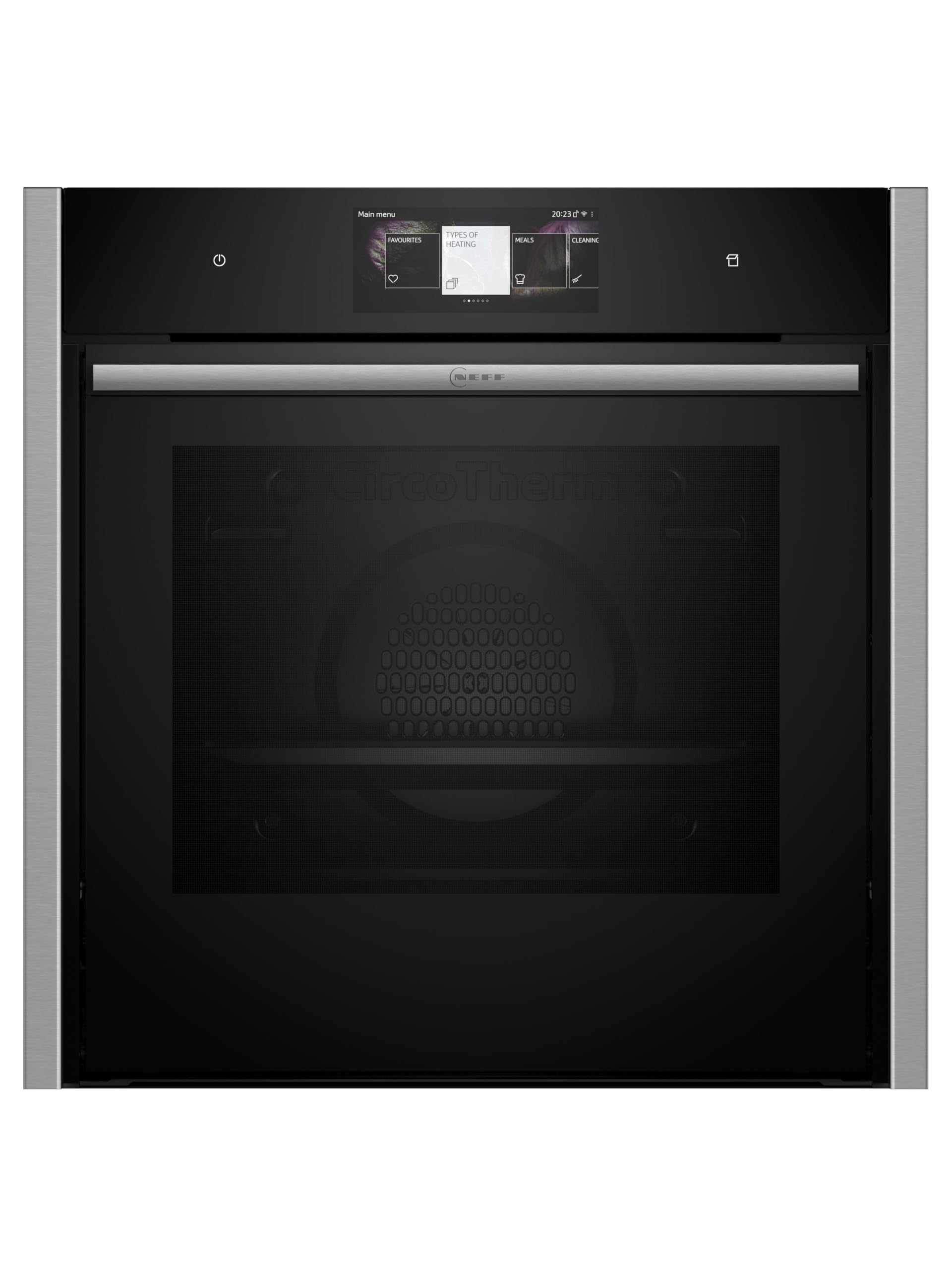 NEFF B64VT73N0 Einbau-Backofen N90, Integrierbarer Backofen 60 x 60cm, Made in Germany, Slide&Hide, Full Touch TFT-Display, Multipoint Bratenthermometer, Vario Steam, Soft Open & Close, Schwarz