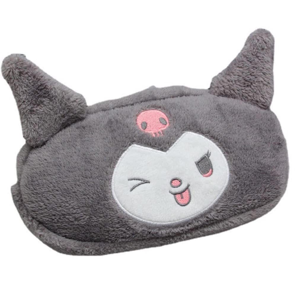 ZMOO Kirby Kuromi Melody Cinnamoroll - Estuche de peluche para lápices, bonito estuche de maquillaje de felpa, bolsa de maquillaje, bolsa de papelería de anime, regalo para niñas y mujeres, 20 x 11 x