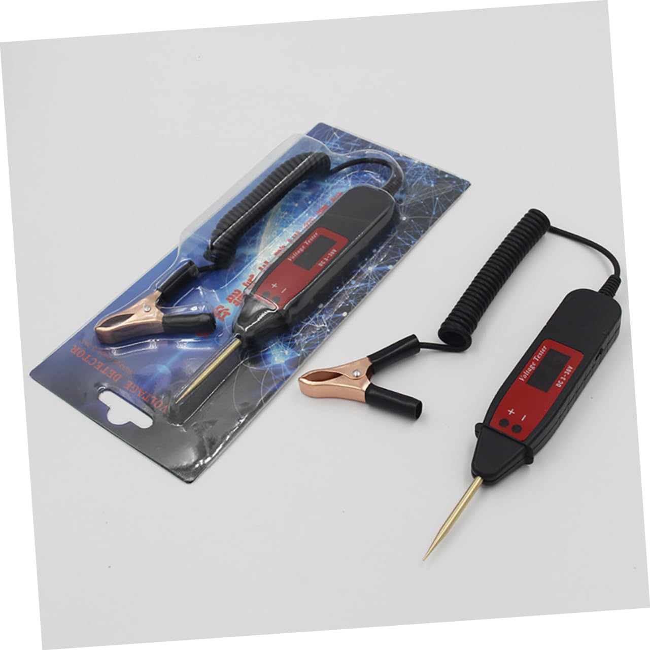 Gatuida 4piezas Probador De Voltaje Automotriz Luz Led Herramienta Eléctrica Para Comprobación De Continuidad y Cortocircuitos Medidor De Precisión Cable Extensible y Punta Para