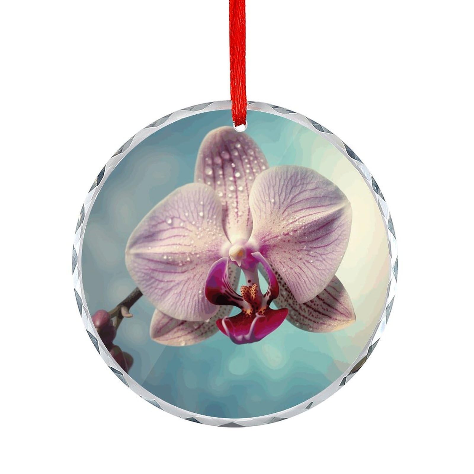 Btcowzrv Style A Blooming Flower Round Ornament Hanging Pendant Decor