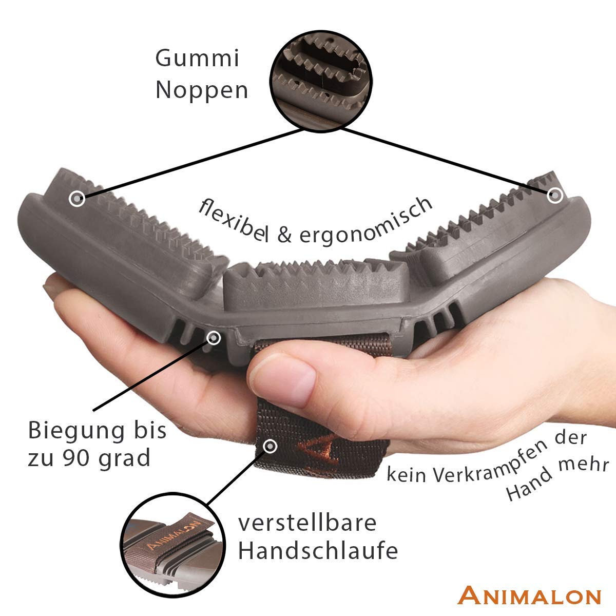 Animalon CareFlex peine para curry | Accesorios para caballos | Cepillos suaves y flexibles para caballos | Peine para curry para caballos | Accesorios para caballos | Suministros para caballos