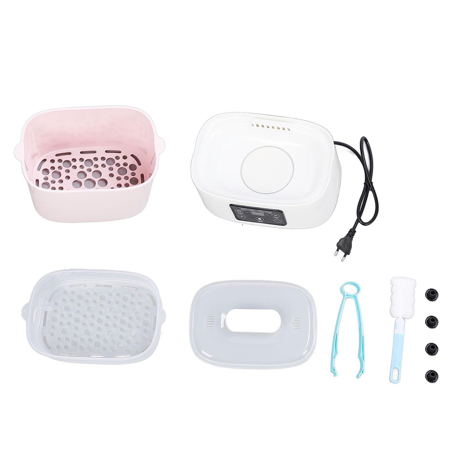 Máquina Combinada de Secado de Biberones, Esterilizador y Calentador con Tecnología de Flujo de Aire Caliente, Pantalla LED, Apagado Automático para Artículos de bebé, Rosa