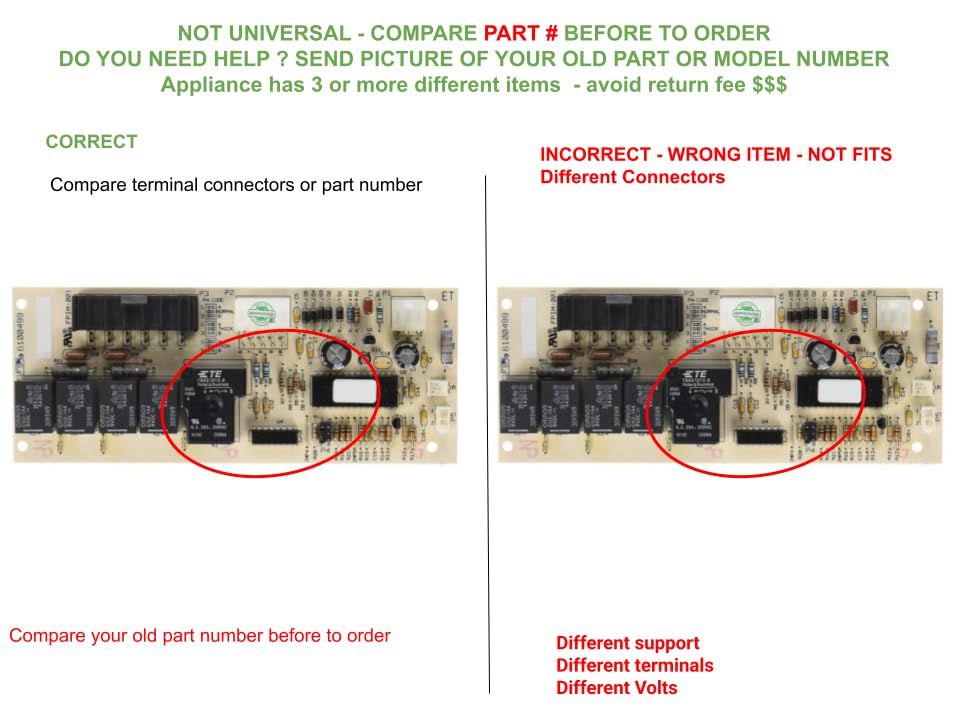 Miniatura 3 de GLOB PRO SOLUTIONS - WR55X10020 Máquina de hielo Placa de control independiente WR55X10020, AP2071665, PS304099,