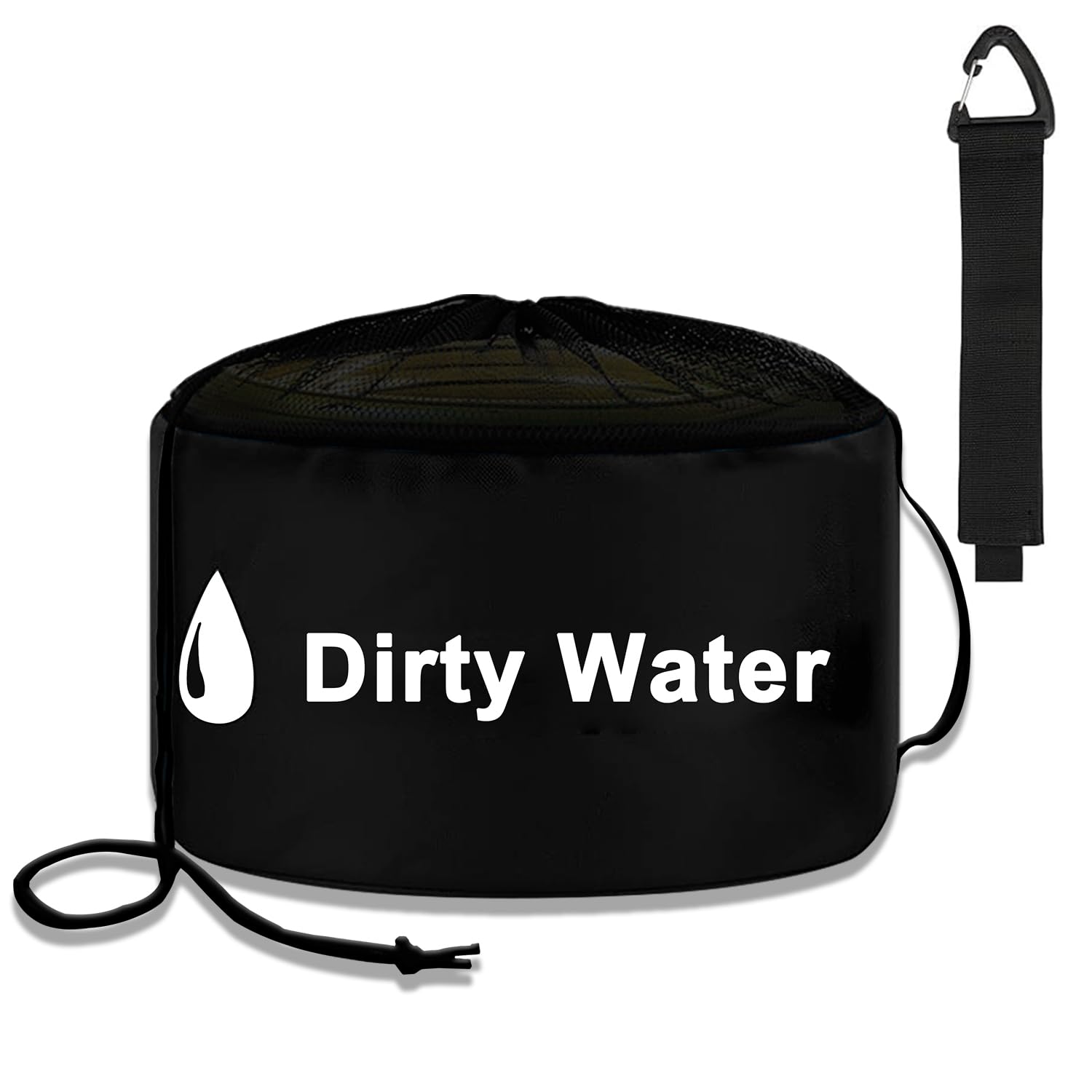 UNXMRFF 1-Pack RV Hose Storage Bag with Drawstring Mesh Top, RV Utility Bag, Black Waterproof RV Sewer Hose Storage for Fresh/Black Water Hoses,