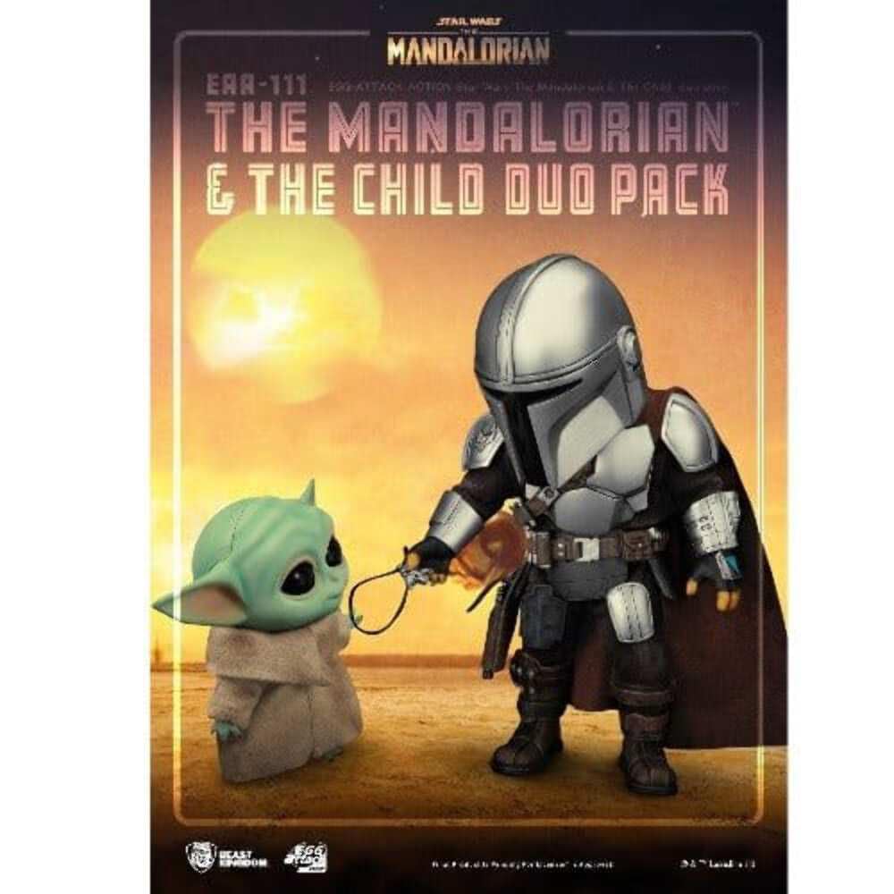 Beast Kingdom- Confezione Duo The Mandalorian & The Child, Multicolore, EAA-111