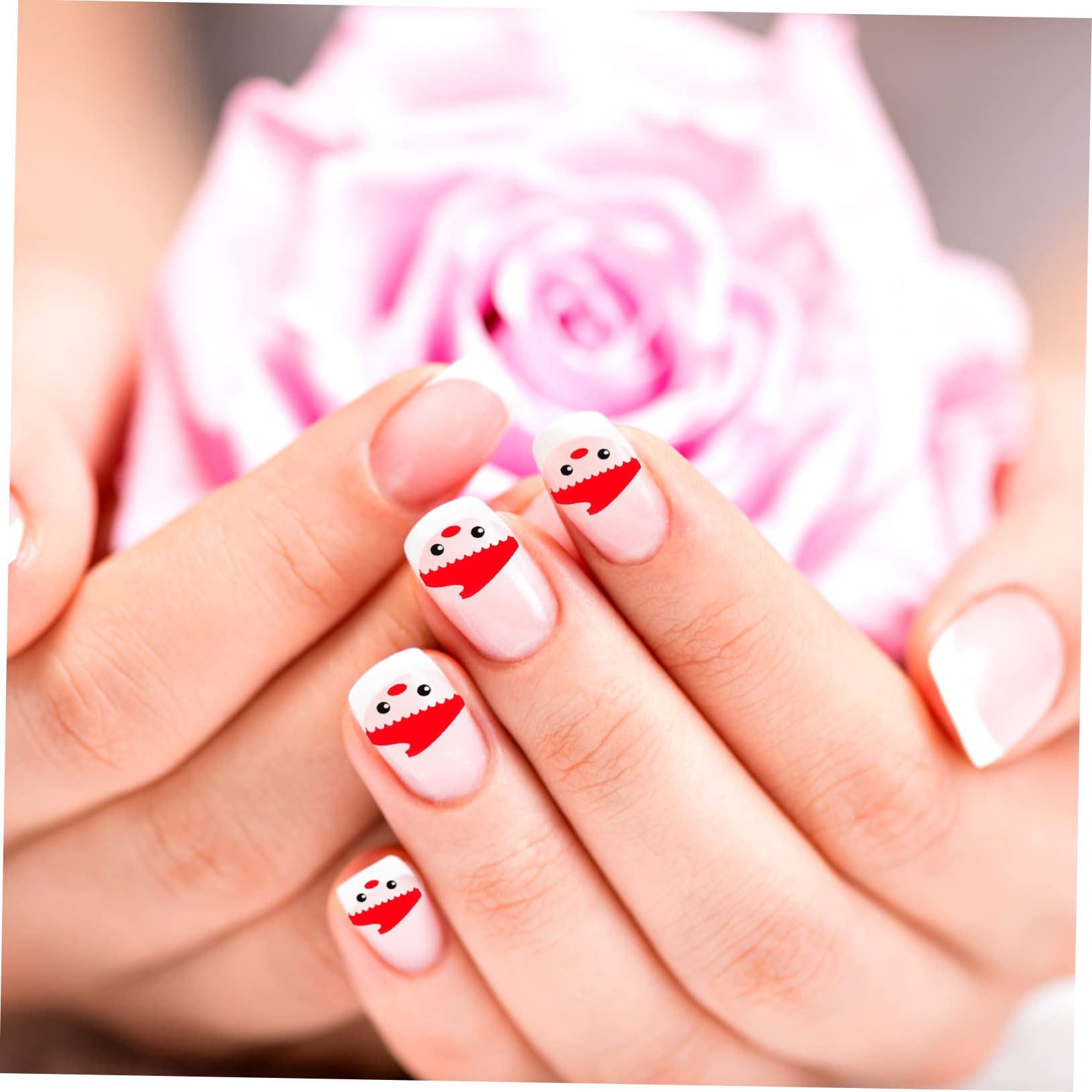 Beavorty 25hojas Páginas De Uñas Falsas De Navidad De Stickers De Uñas Artificiales Para Mujer Decoración Navideña Diseño Chic y Elegante