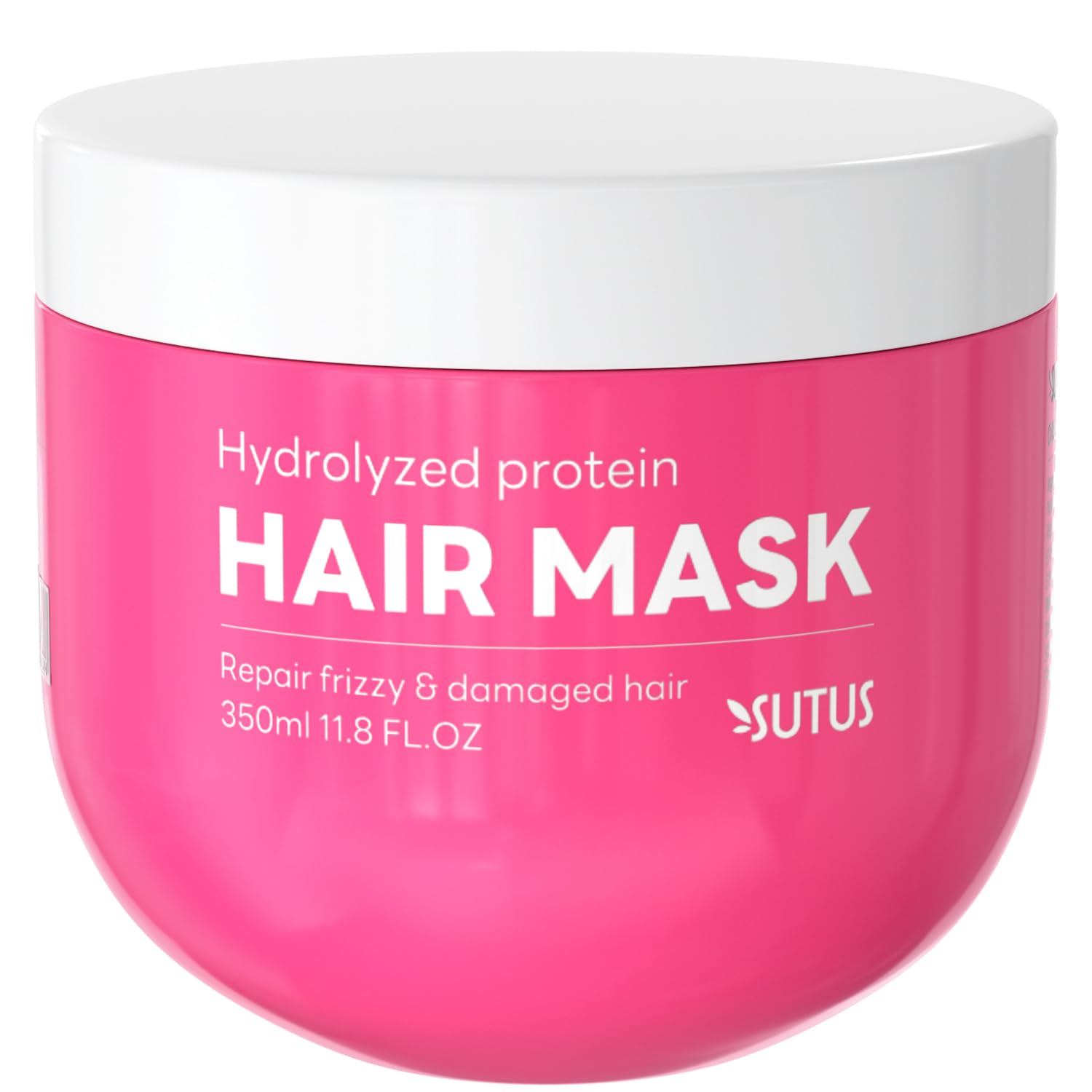SUTUS Hair Mask for Damaged Hair - (350ml/11.8 Oz) 3-minute Pre-shampoo Treatment to Immediately Repair Hair Damage for Softer, Stronger Hair | For Coily, Curly, Straight, and Wavy