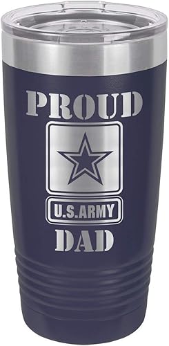Miniatura 7 de PROUD ARMY DAD BLACK Vaso de bebida de 20 oz con pajita  Taza de viaje grabada con láser  Comparar con Yeti Rambler  Idea de regalo papá para el Día