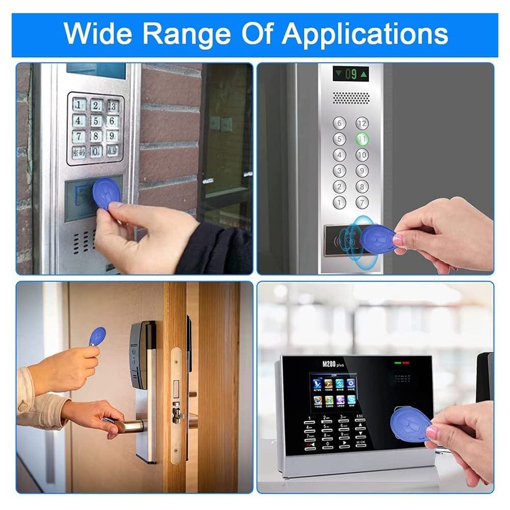 50 PièCes Inscriptibles 125KHz RFID Porte-CléS Proximité ID Carte éTiquette RéInscriptible T5577 Universel