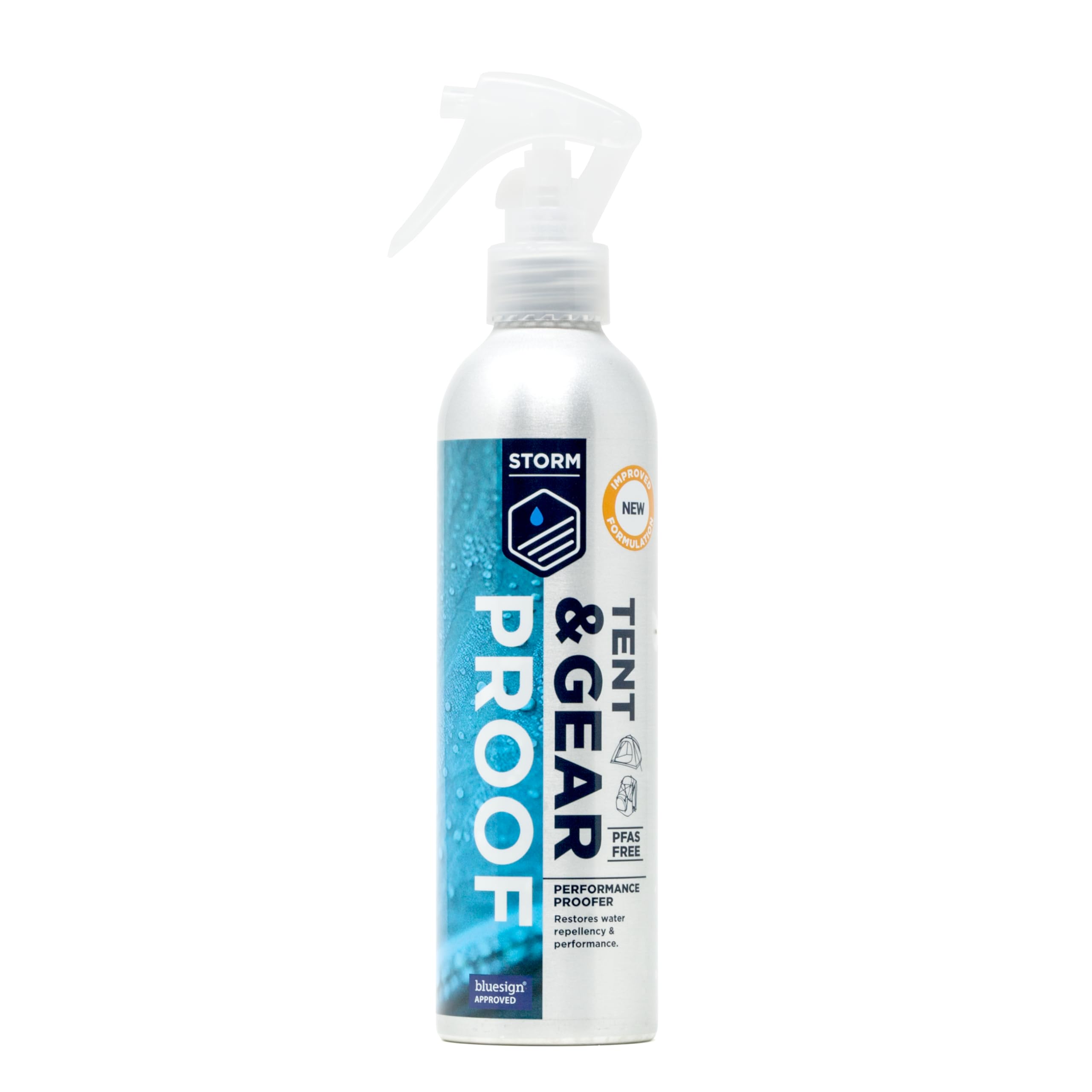STORM Tent & Gear Proofer Spray On 225ml | Tent Waterproofing Spray | Air Curing | Formulated for Tents, Tarps, Covers and Backpacks | Restores Water Repellency (DWR)