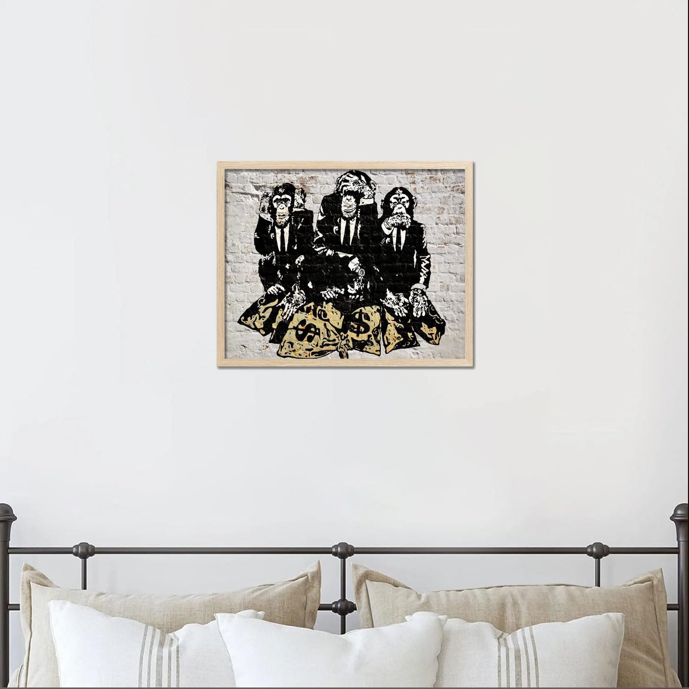 Amazon.com: Banksy Graffiti Wall Art Three Monkeys Pop Art Wall