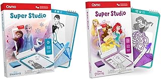 Osmo Super Studio Disney Frozen2 Learn to Draw & Super Studio Disney Princess Learn to Draw For iPad/Fire Tablet Age5-11