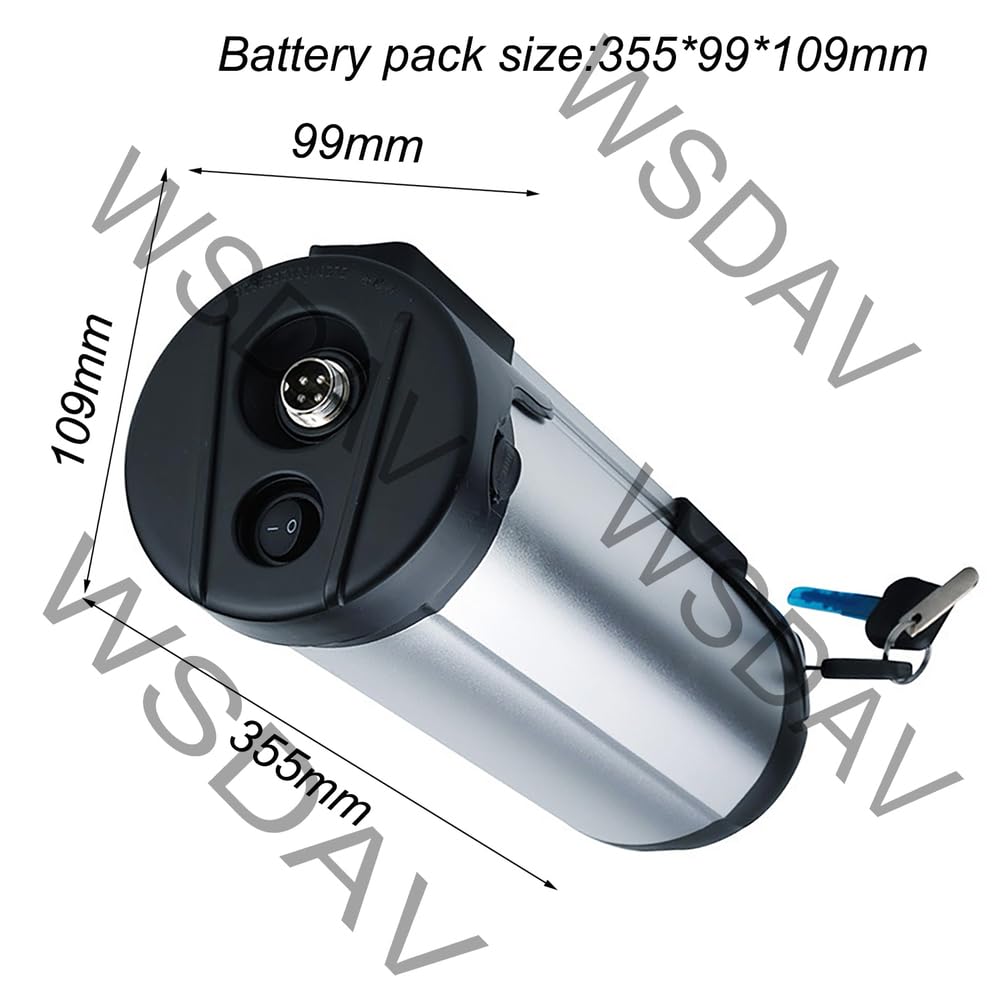 Lithium-Ionen-Akku in Kesselform, 36 V, 8,8 Ah, 10,4 Ah, 11,6 Ah, E-Bike-Akkupack mit Ladegerät für 50-400-W-Mountainbike-Motoren,36v 11.6ah
