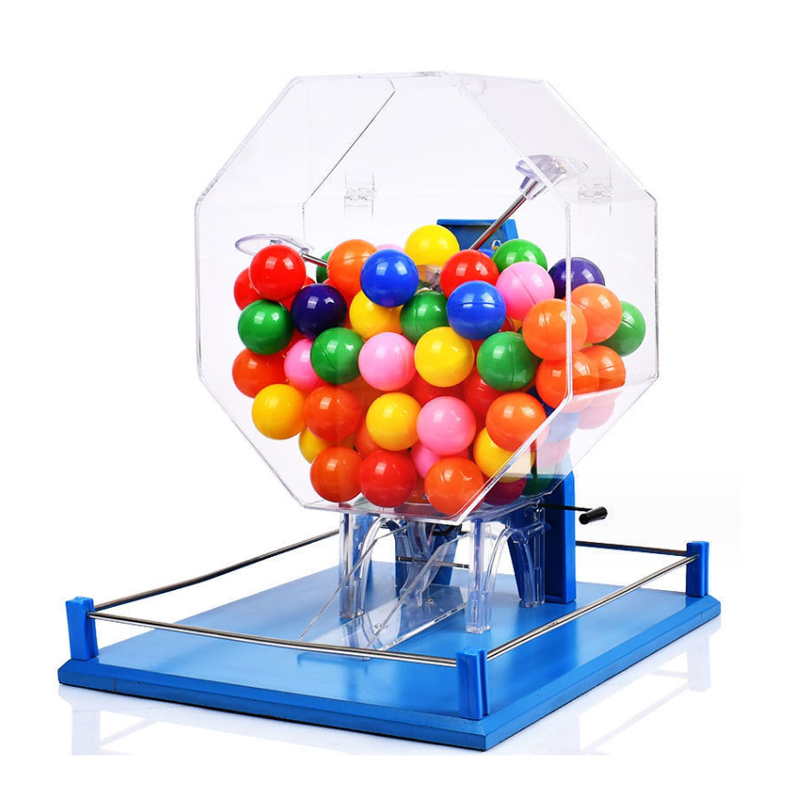 Deluxe Bingo Set mit 100 Bällen - Auto Cage und Manuelle Maschine für große Gruppenspiele und Partyunterhaltung