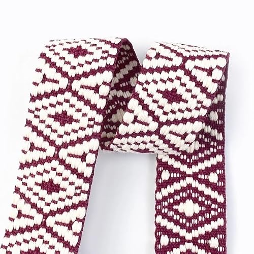 Webbing 5Meters 38mm Jacquard Webbing Tapes for Bag Strap Ethnic Ribbon Luggage Decor Sewing Bias Band DIY Belt Shoes Accessories(RD901-07)