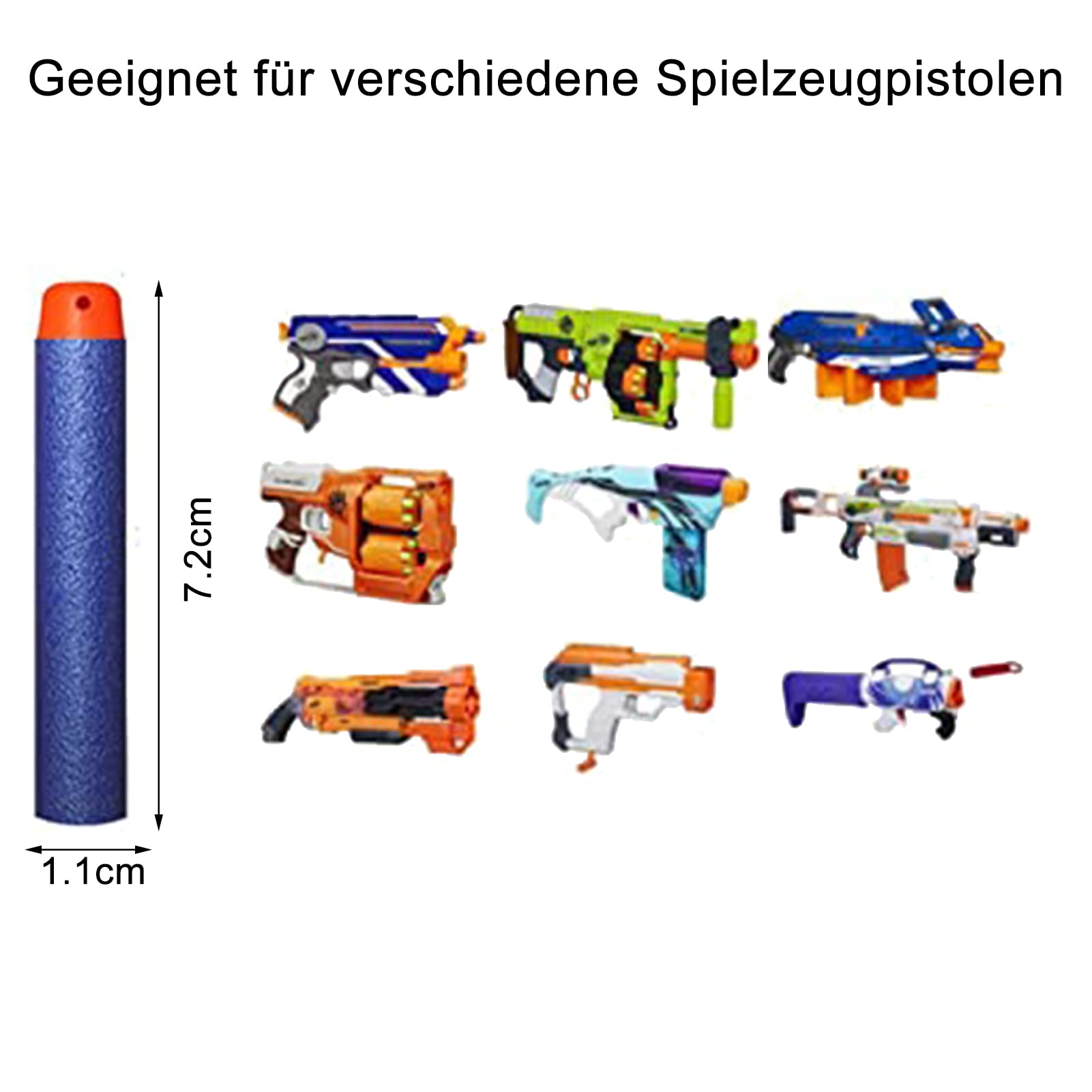 1 pezzo Soft Bullet Pistola Accessori Compatibile 18 Clip Magazine Ricarica Rapida Clip con 60 Pezzi 7.2cm Eva Elite Testa Cava Giocattolo Pistola Morbida Sfera Accessori Schiuma Sfera Morbida