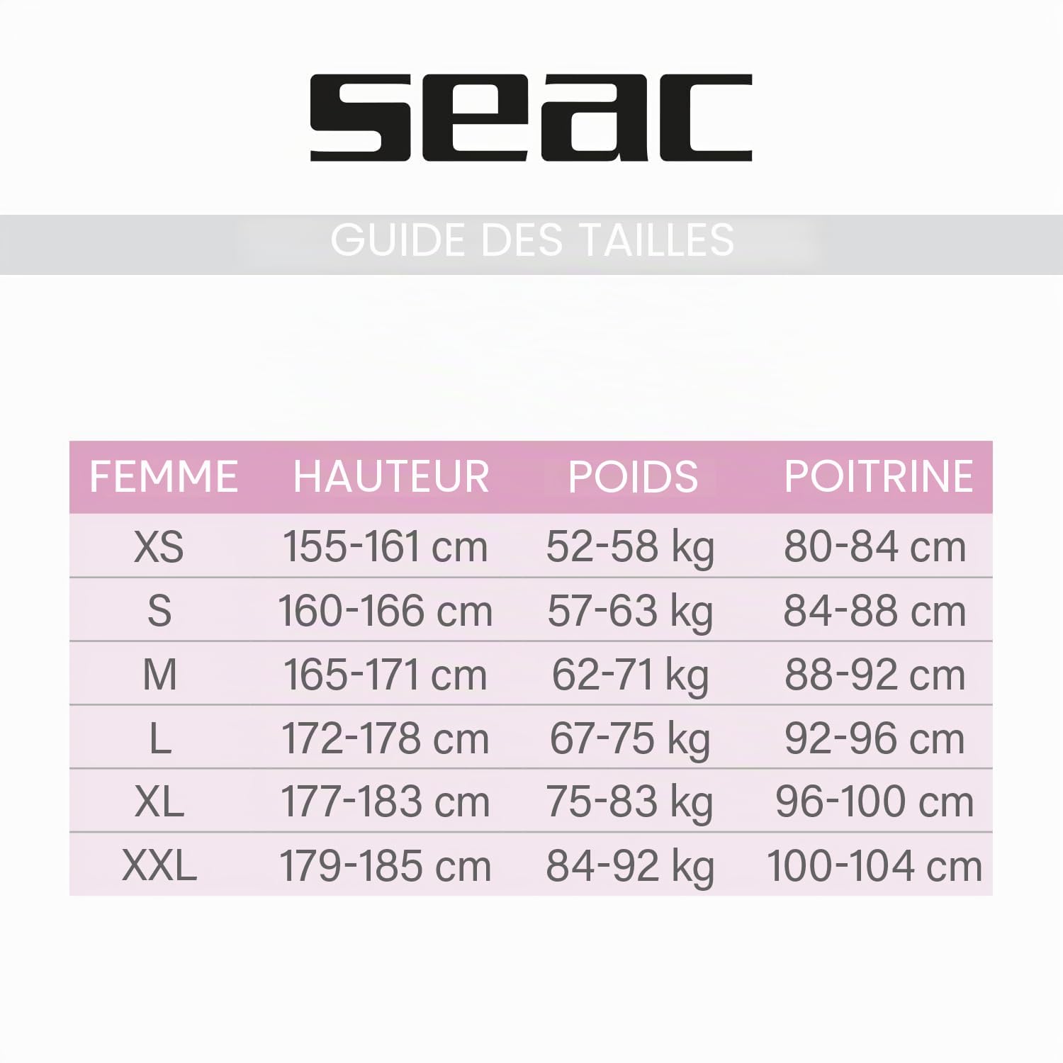 Seac Sense Long, Combinaison Monopièce de Plongée et Natation Femme, Néoprène Super élastique en 3 mm