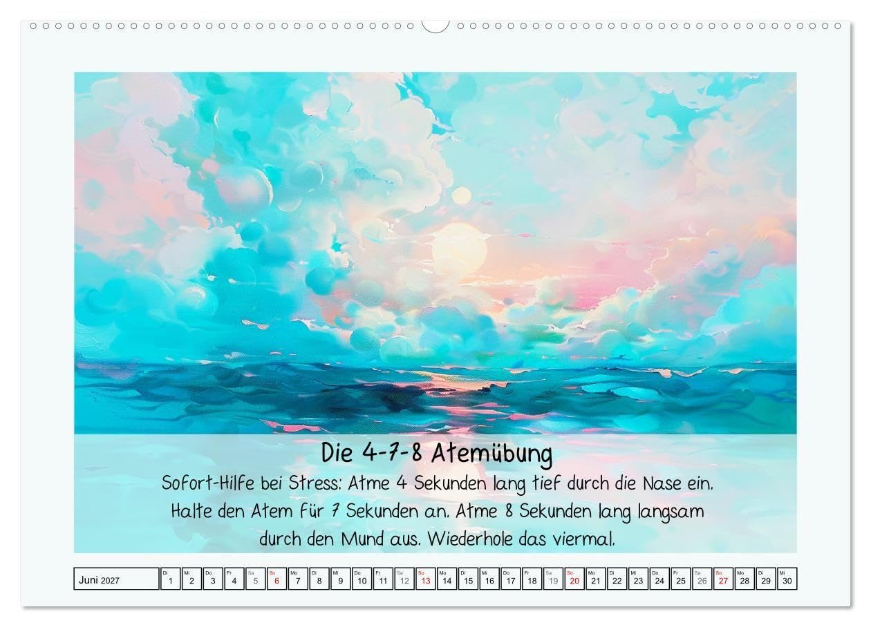 Chill mal wieder. Dein visuelles Mindset-Update (hochwertiger Premium Wandkalender 2027 DIN A2 quer), Kunstdruck in Hochglanz: Sanfte Illustrationen ... ein wenig innere Balance (CALVENDO Kunst)